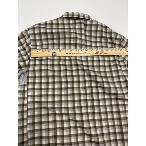 REI Men’s Fishing Shirt Medium Short Sleeve Button Vented Mesh Cooling Outdoors - Picture 5 of 7
